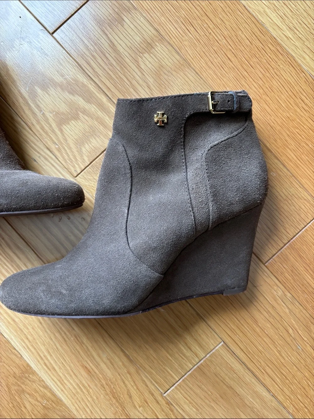 Authentic Tory Burch wedge booties